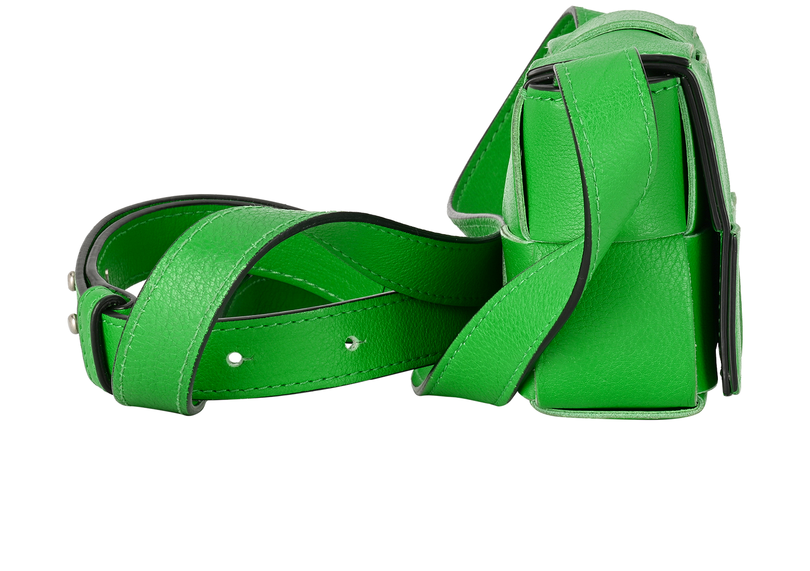 Candy Cassette, &pound;350, Handbags, Green, Leather, Side view